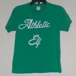 Port & Company "Athletic Elf" Short Sleeve T-Shirt Green Size L (Youth)